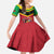 St Kitts and Nevis 42nd Independence Day Family Matching Off The Shoulder Long Sleeve Dress and Hawaiian Shirt Country Above Self LT01
