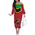 St Kitts and Nevis 42nd Independence Day Family Matching Off The Shoulder Long Sleeve Dress and Hawaiian Shirt Country Above Self LT01