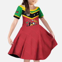 St Kitts and Nevis 42nd Independence Day Family Matching Off Shoulder Maxi Dress and Hawaiian Shirt Country Above Self LT01