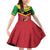St Kitts and Nevis 42nd Independence Day Family Matching Off Shoulder Short Dress and Hawaiian Shirt Country Above Self LT01