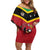 St Kitts and Nevis 42nd Independence Day Family Matching Off Shoulder Short Dress and Hawaiian Shirt Country Above Self LT01