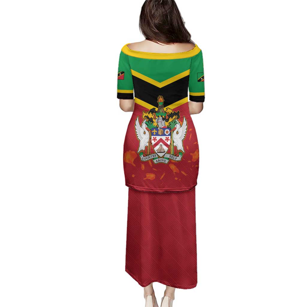 St Kitts and Nevis 42nd Independence Day Family Matching Puletasi and Hawaiian Shirt Country Above Self LT01