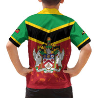 St Kitts and Nevis 42nd Independence Day Family Matching Short Sleeve Bodycon Dress and Hawaiian Shirt Country Above Self LT01