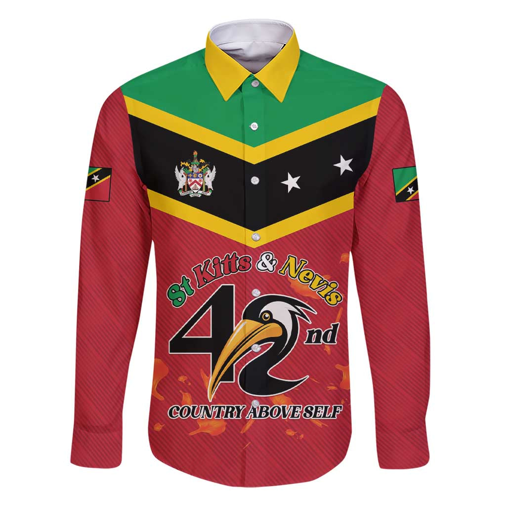 St Kitts and Nevis 42nd Independence Day Family Matching Short Sleeve Bodycon Dress and Hawaiian Shirt Country Above Self LT01