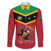 St Kitts and Nevis 42nd Independence Day Family Matching Tank Maxi Dress and Hawaiian Shirt Country Above Self LT01