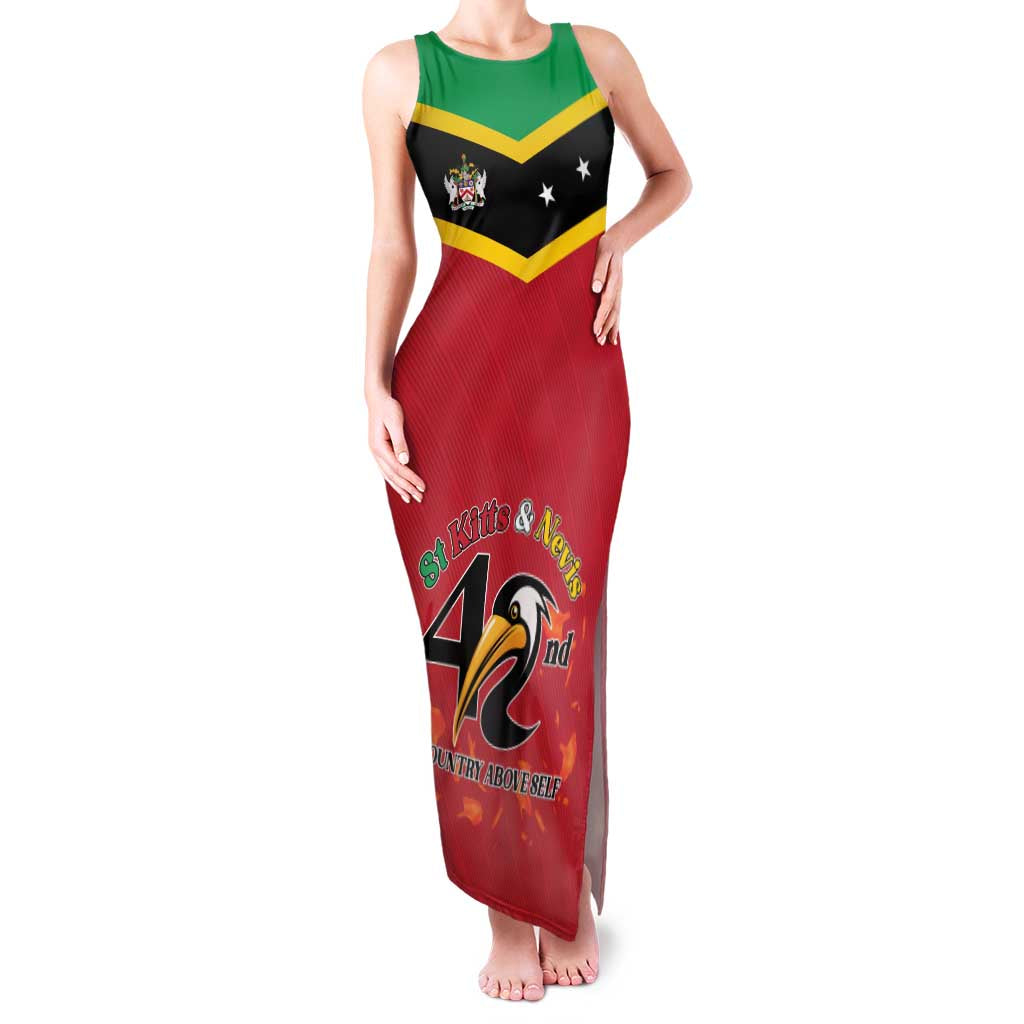St Kitts and Nevis 42nd Independence Day Family Matching Tank Maxi Dress and Hawaiian Shirt Country Above Self LT01