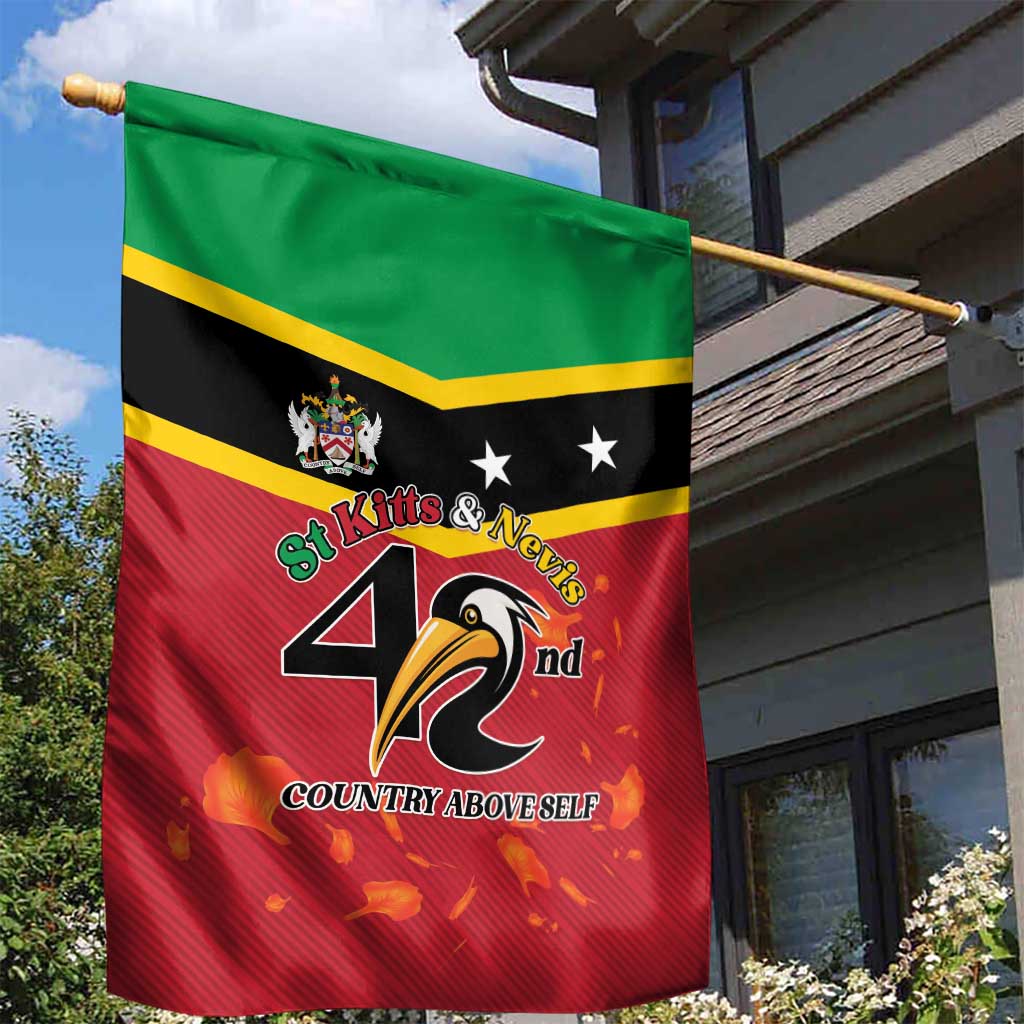 St Kitts and Nevis 42nd Independence Day Garden Flag Country Above Self - Wonder Print Shop