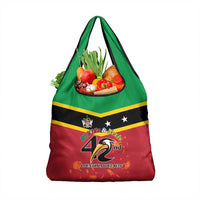 St Kitts and Nevis 42nd Independence Day Grocery Bag Country Above Self - Wonder Print Shop