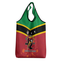 St Kitts and Nevis 42nd Independence Day Grocery Bag Country Above Self - Wonder Print Shop