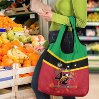 St Kitts and Nevis 42nd Independence Day Grocery Bag Country Above Self - Wonder Print Shop