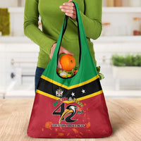 St Kitts and Nevis 42nd Independence Day Grocery Bag Country Above Self - Wonder Print Shop