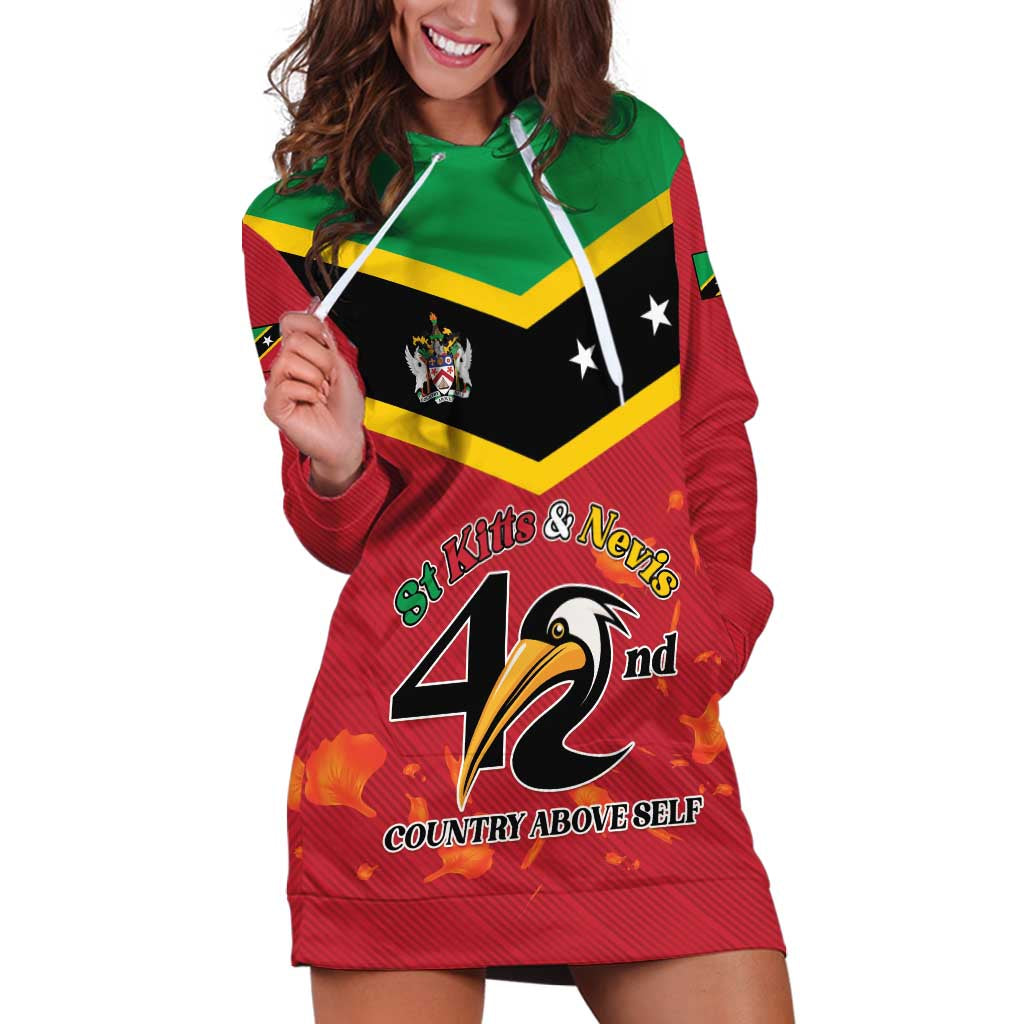 St Kitts and Nevis 42nd Independence Day Hoodie Dress Country Above Self LT01