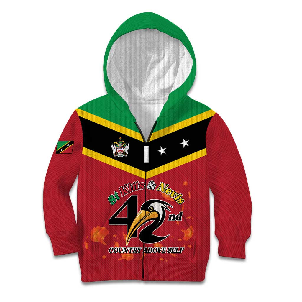 St Kitts and Nevis 42nd Independence Day Kid Hoodie Country Above Self LT01