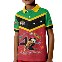 St Kitts and Nevis 42nd Independence Day Kid Polo Shirt Country Above Self LT01