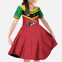 St Kitts and Nevis 42nd Independence Day Kid Short Sleeve Dress Country Above Self LT01