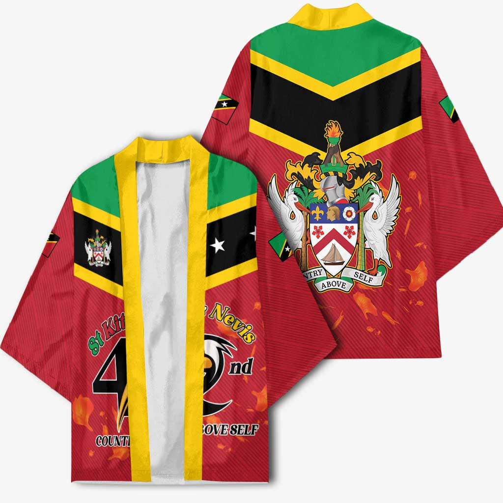 St Kitts and Nevis 42nd Independence Day Kimono Country Above Self LT01