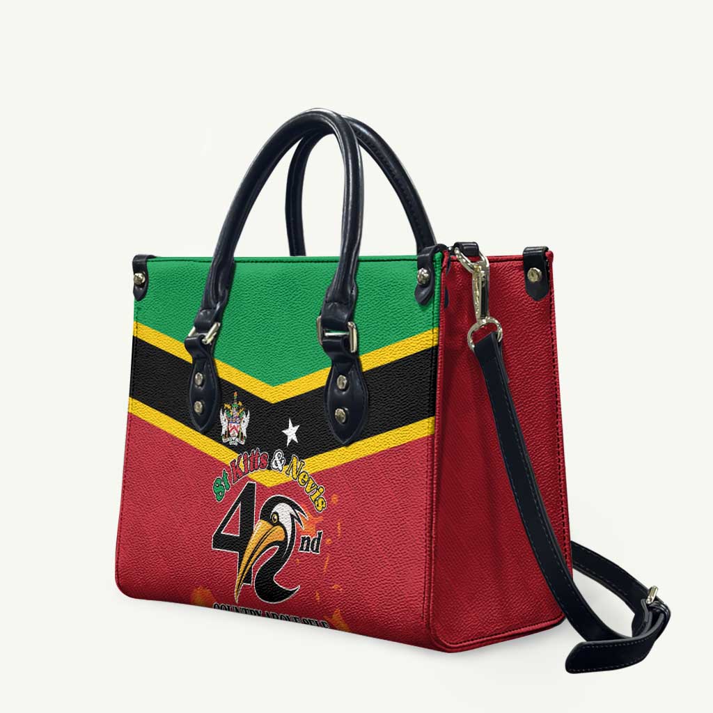 St Kitts and Nevis 42nd Independence Day Leather Bag Country Above Self - Wonder Print Shop