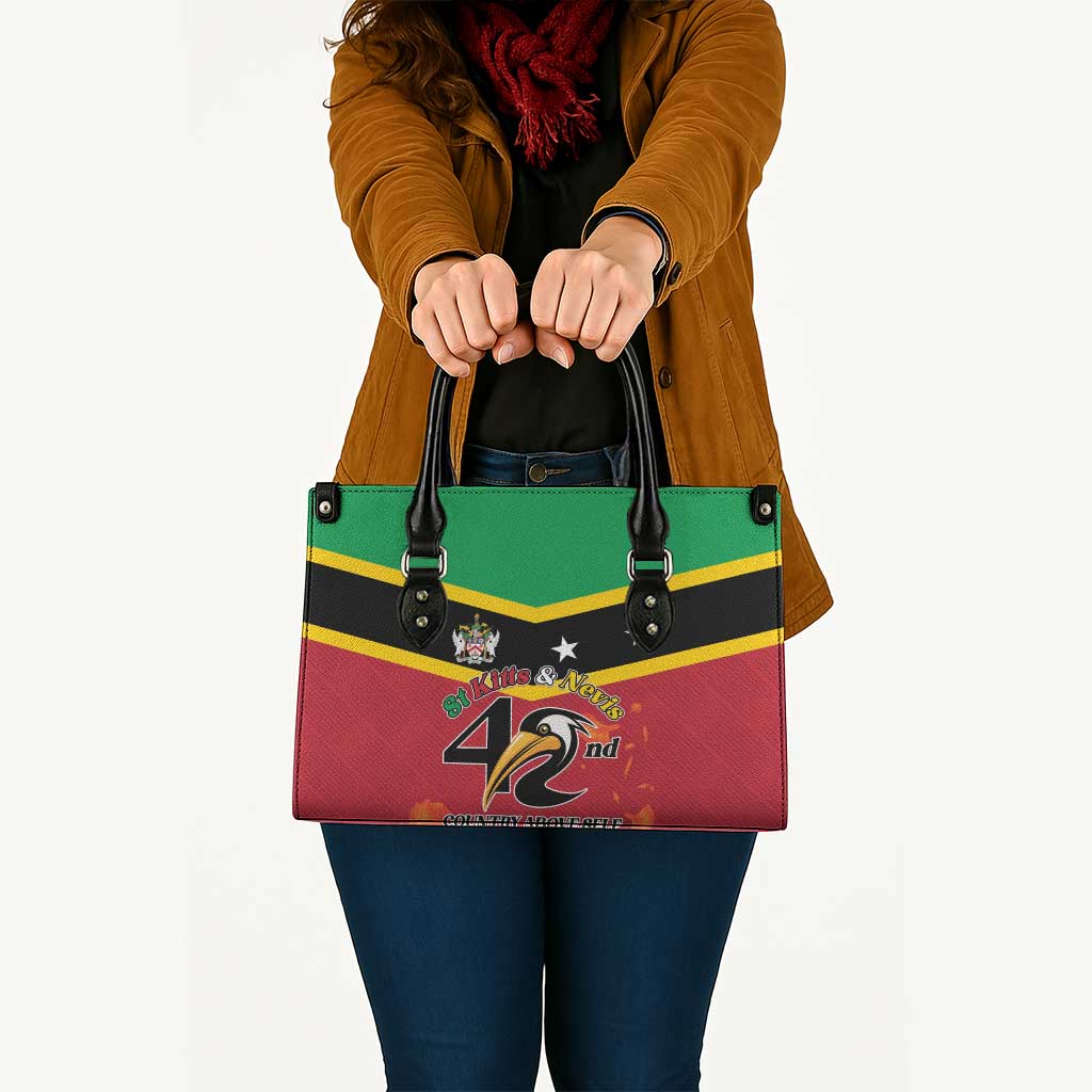 St Kitts and Nevis 42nd Independence Day Leather Bag Country Above Self - Wonder Print Shop