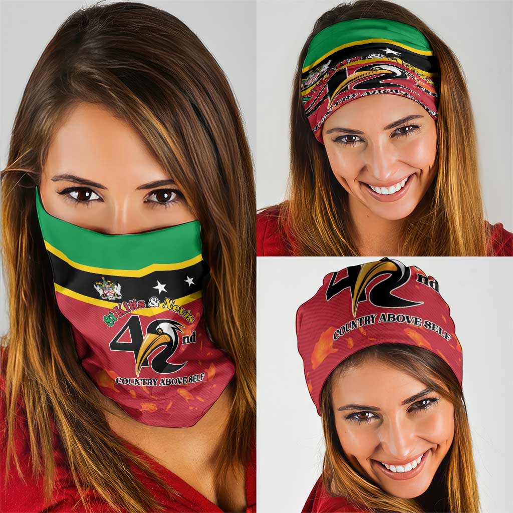 St Kitts and Nevis 42nd Independence Day Neck Gaiter Country Above Self - Wonder Print Shop