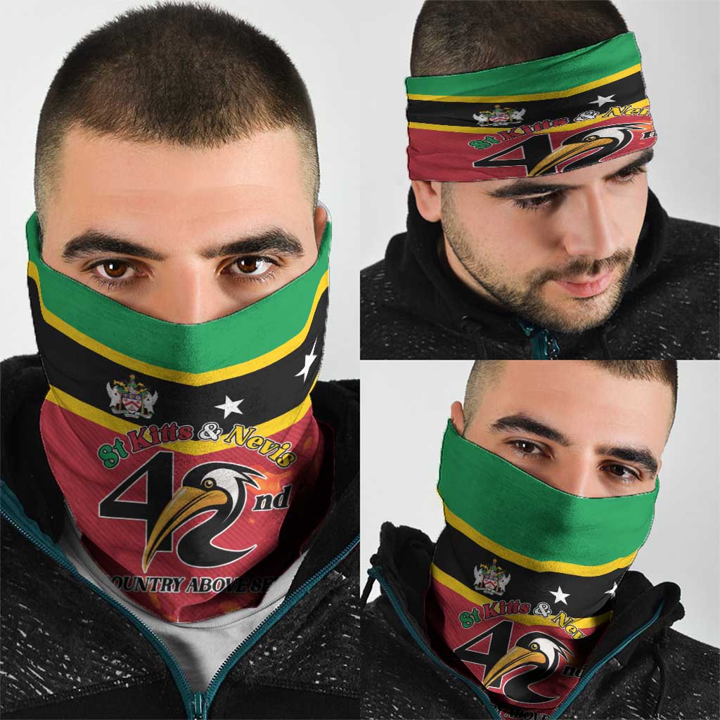 St Kitts and Nevis 42nd Independence Day Neck Gaiter Country Above Self - Wonder Print Shop
