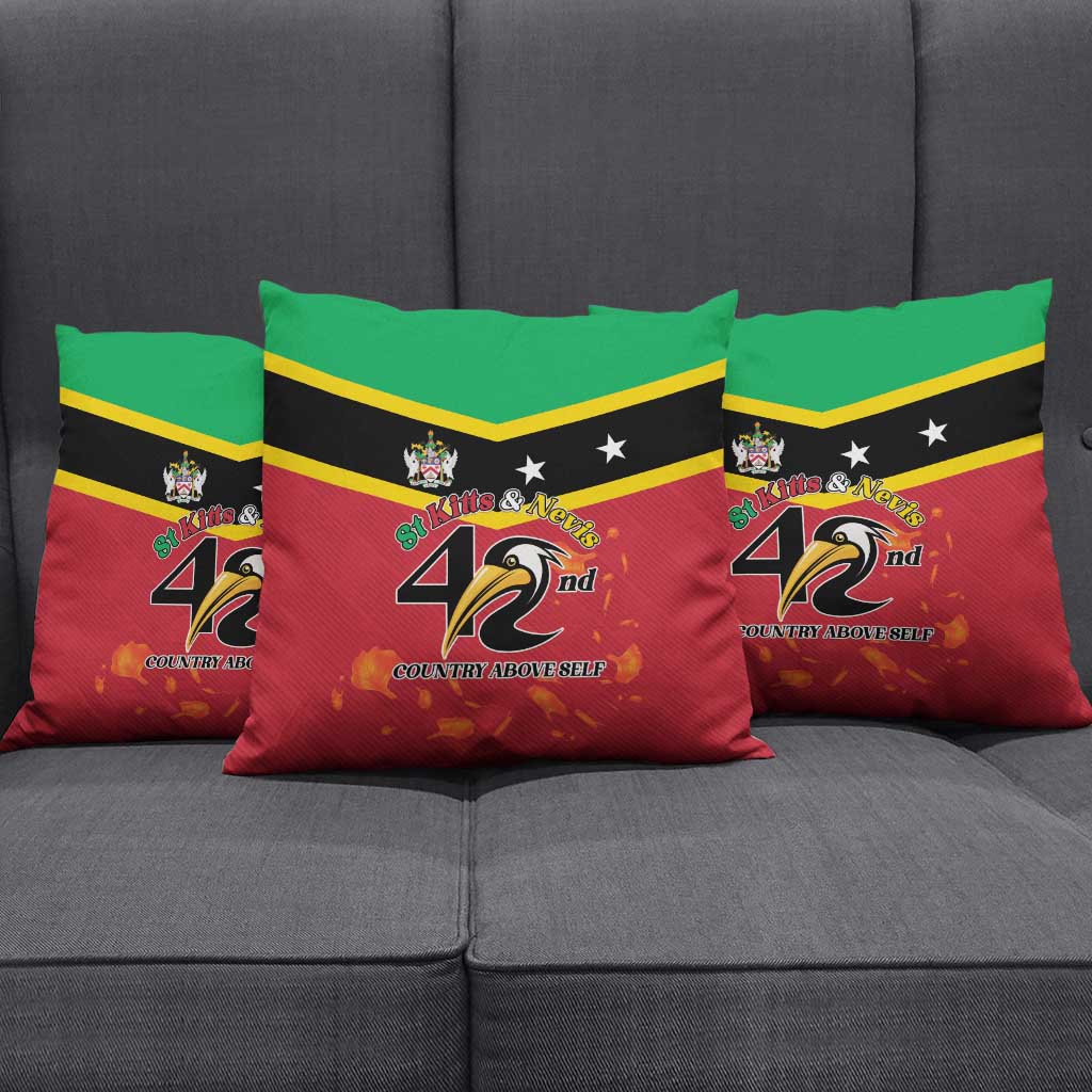 St Kitts and Nevis 42nd Independence Day Pillow Cover Country Above Self - Wonder Print Shop