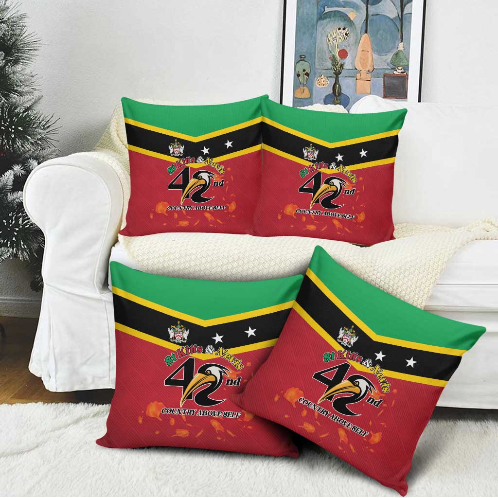 St Kitts and Nevis 42nd Independence Day Pillow Cover Country Above Self - Wonder Print Shop