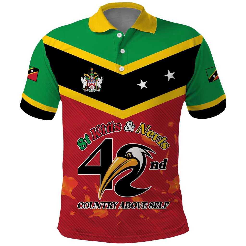 St Kitts and Nevis 42nd Independence Day Polo Shirt Country Above Self LT01