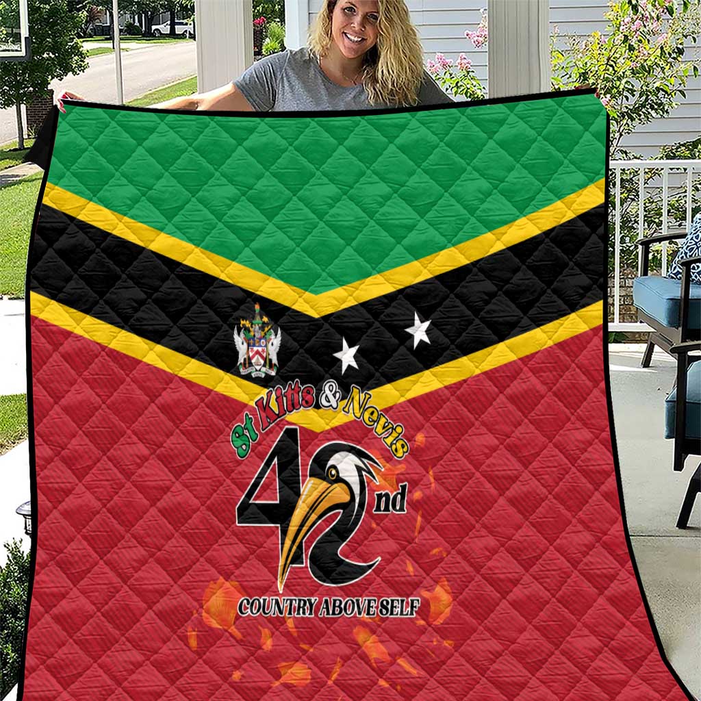 St Kitts and Nevis 42nd Independence Day Quilt Country Above Self - Wonder Print Shop
