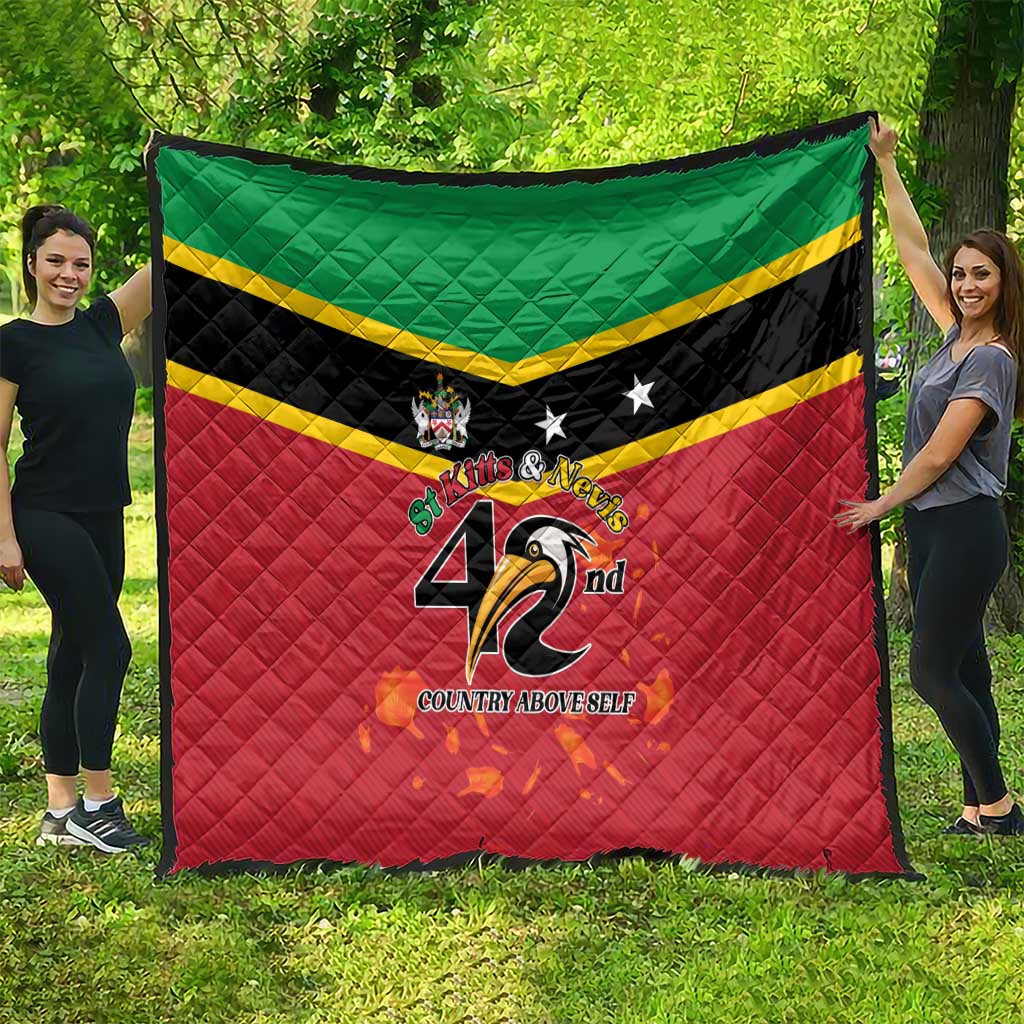 St Kitts and Nevis 42nd Independence Day Quilt Country Above Self - Wonder Print Shop