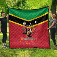 St Kitts and Nevis 42nd Independence Day Quilt Country Above Self - Wonder Print Shop
