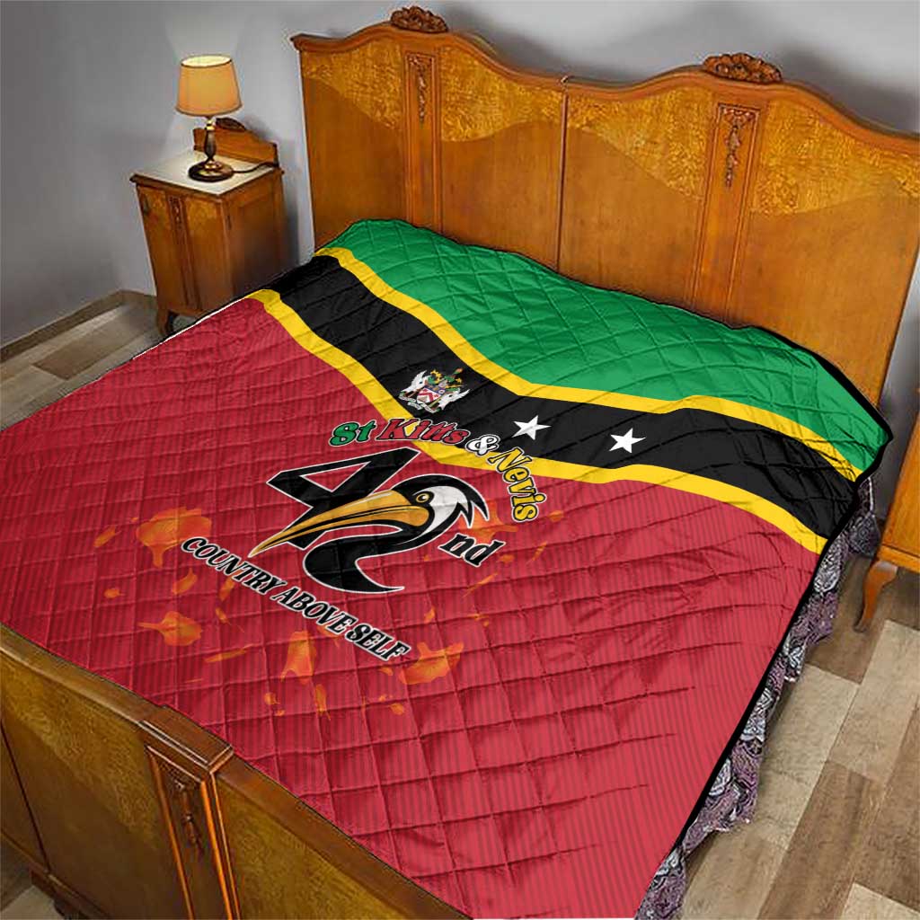 St Kitts and Nevis 42nd Independence Day Quilt Country Above Self - Wonder Print Shop