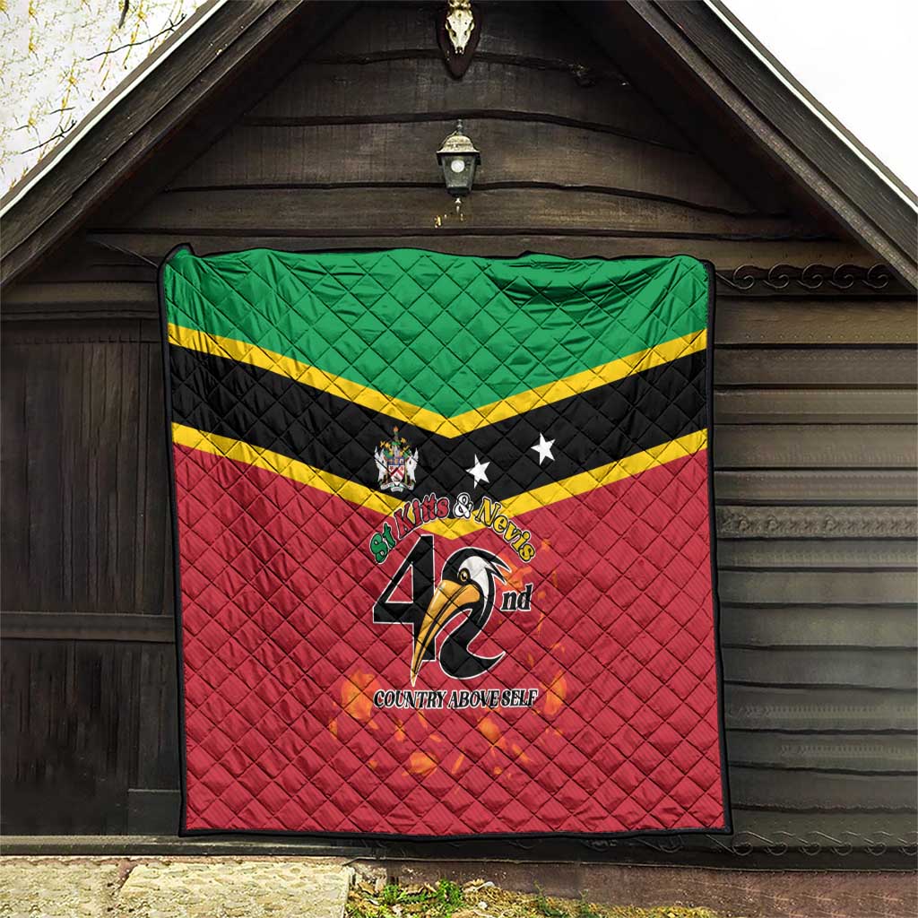 St Kitts and Nevis 42nd Independence Day Quilt Country Above Self - Wonder Print Shop