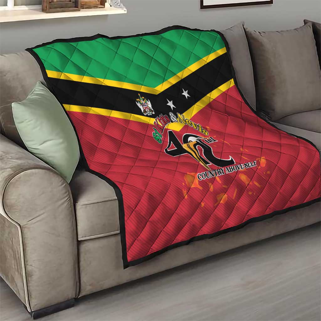 St Kitts and Nevis 42nd Independence Day Quilt Country Above Self - Wonder Print Shop