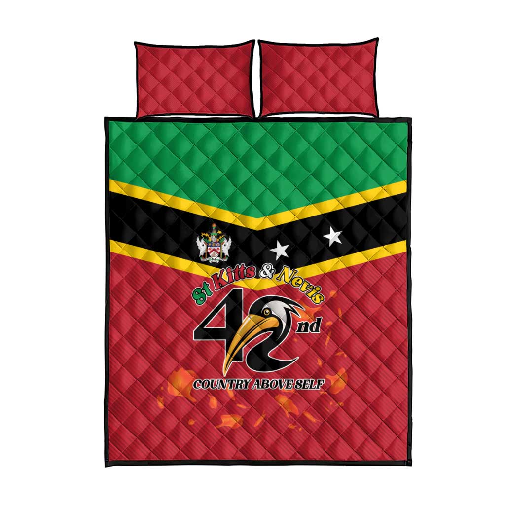 St Kitts and Nevis 42nd Independence Day Quilt Bed Set Country Above Self - Wonder Print Shop