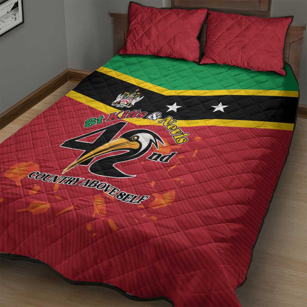 St Kitts and Nevis 42nd Independence Day Quilt Bed Set Country Above Self - Wonder Print Shop