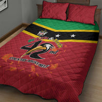 St Kitts and Nevis 42nd Independence Day Quilt Bed Set Country Above Self - Wonder Print Shop