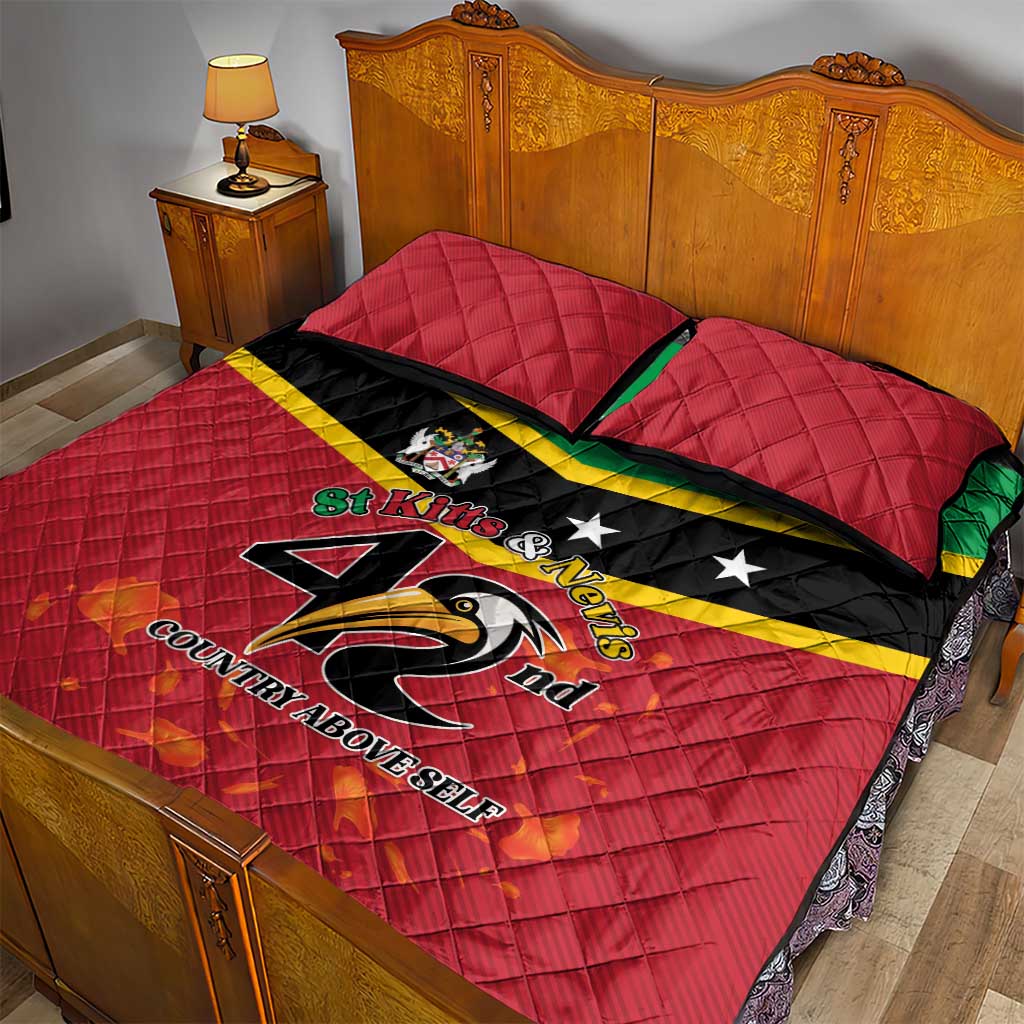 St Kitts and Nevis 42nd Independence Day Quilt Bed Set Country Above Self - Wonder Print Shop