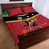 St Kitts and Nevis 42nd Independence Day Quilt Bed Set Country Above Self - Wonder Print Shop