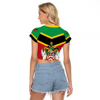 St Kitts and Nevis 42nd Independence Day Raglan Cropped T Shirt Country Above Self LT01
