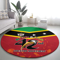 St Kitts and Nevis 42nd Independence Day Round Carpet Country Above Self - Wonder Print Shop