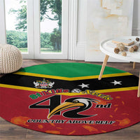 St Kitts and Nevis 42nd Independence Day Round Carpet Country Above Self - Wonder Print Shop