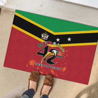 St Kitts and Nevis 42nd Independence Day Rubber Doormat Country Above Self - Wonder Print Shop