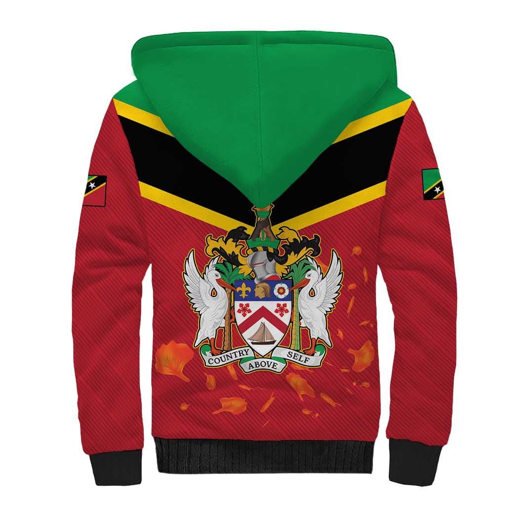 St Kitts and Nevis 42nd Independence Day Sherpa Hoodie Country Above Self LT01