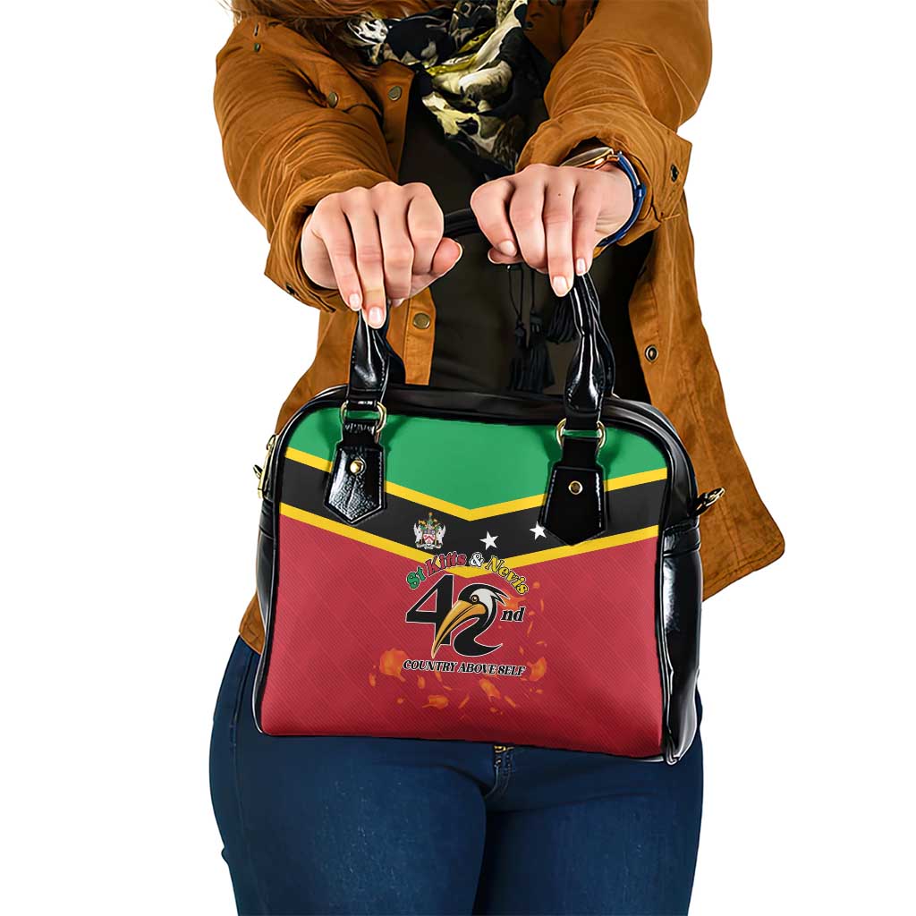 St Kitts and Nevis 42nd Independence Day Shoulder Handbag Country Above Self - Wonder Print Shop