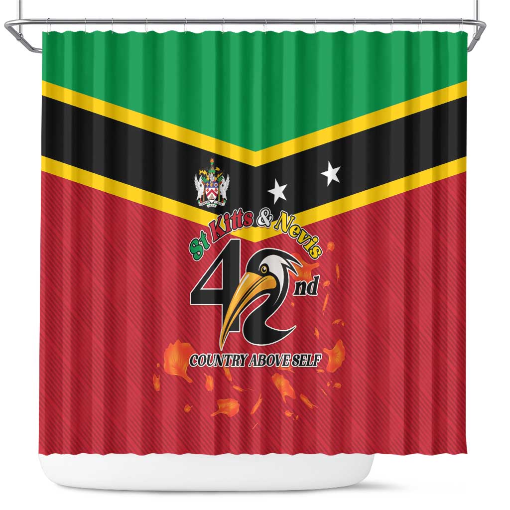 St Kitts and Nevis 42nd Independence Day Shower Curtain Country Above Self - Wonder Print Shop