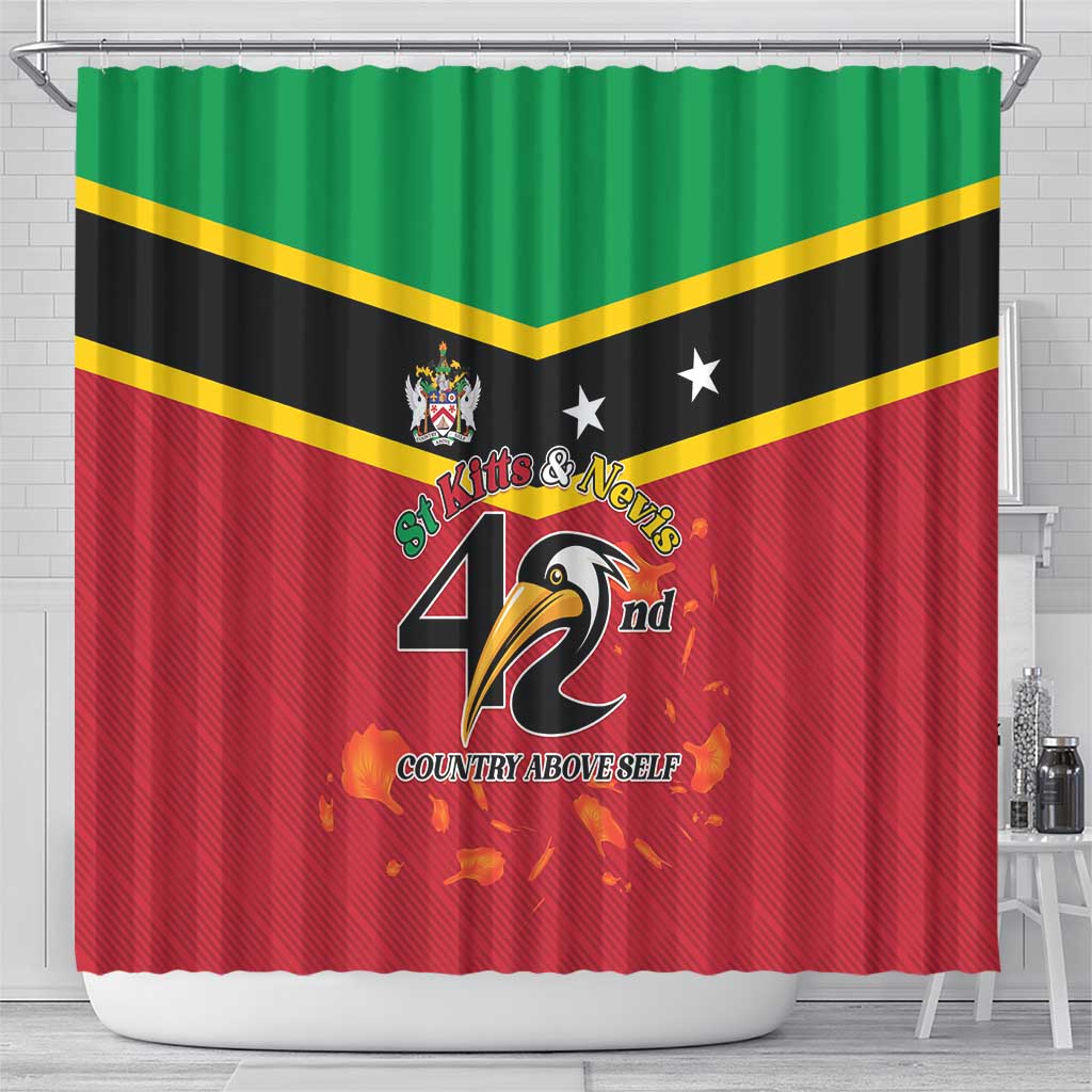 St Kitts and Nevis 42nd Independence Day Shower Curtain Country Above Self - Wonder Print Shop