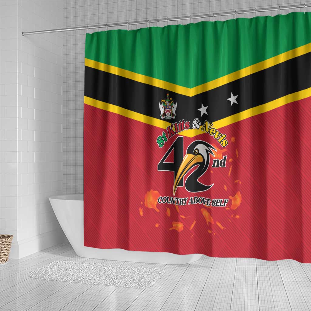 St Kitts and Nevis 42nd Independence Day Shower Curtain Country Above Self - Wonder Print Shop