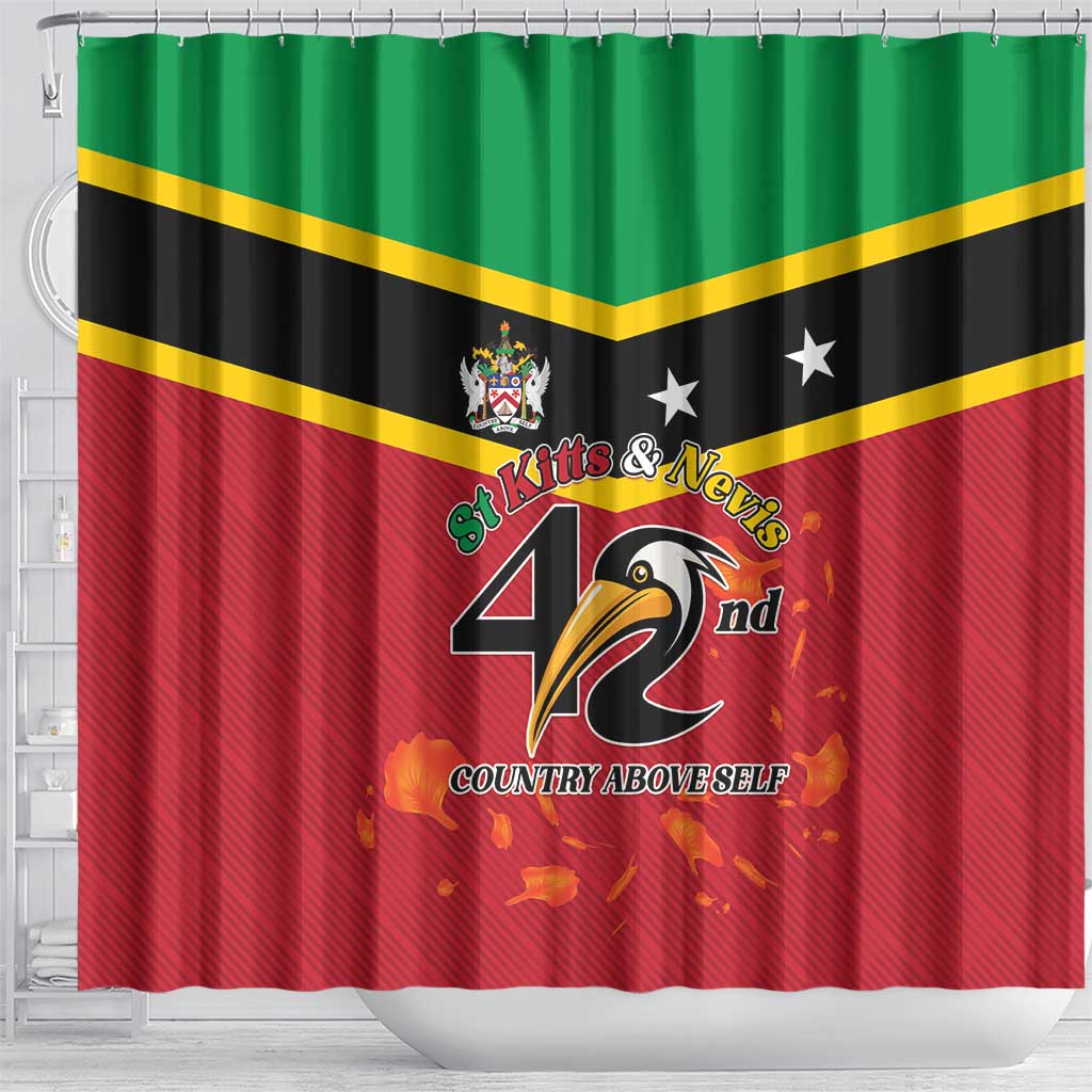 St Kitts and Nevis 42nd Independence Day Shower Curtain Country Above Self - Wonder Print Shop