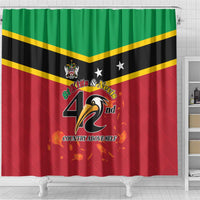 St Kitts and Nevis 42nd Independence Day Shower Curtain Country Above Self - Wonder Print Shop