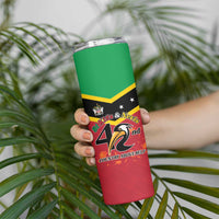 St Kitts and Nevis 42nd Independence Day Skinny Tumbler Country Above Self - Wonder Print Shop